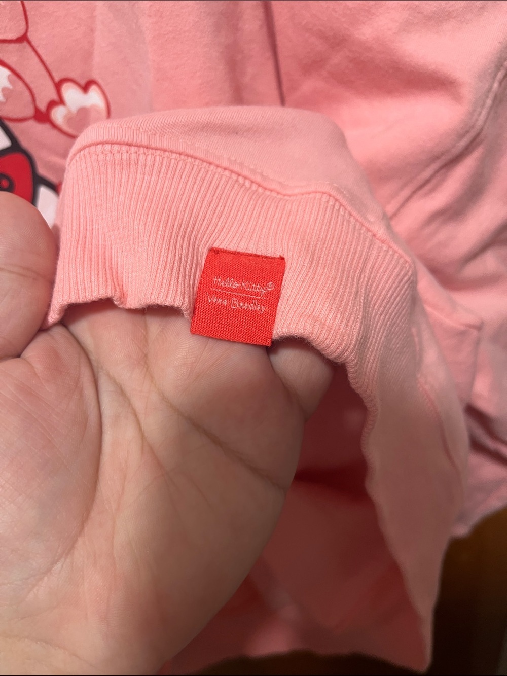 Vera Bradley Pink Hello Kitty Strawberry Graphic Sweatshirt - Picture 3 of 4